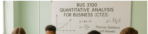 Quantitative Analysis For Business (C723)